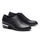 高跟鞋 MISS 21 極簡率性蜥蜴壓紋皮革尖頭粗高跟鞋－黑 product thumbnail 2