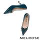 高跟鞋 MELROSE 獨特個性綁帶全真皮尖頭高跟鞋－藍 product thumbnail 5