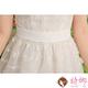 橫條紋花朵蕾絲蓬裙洋裝 (白色)-詩娜 product thumbnail 5