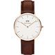 DW Daniel Wellington 經典時尚皮帶女錶-玫瑰金框x咖啡/36mm product thumbnail 2