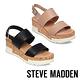 STEVE MADDEN-BRENDA 二字帶軟木雙色楔形涼鞋-裸膚 product thumbnail 6