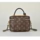 LV M45165 VANITY PM花紋LOG Monogram Reverse帆布拉鍊手提斜背化妝包(咖啡) product thumbnail 3