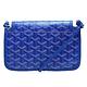 GOYARD Plumet系列防水帆布LOGO牛皮飾邊手拿/斜背包(藍) product thumbnail 4