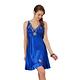 睡衣 彈力珍珠絲質 吊帶小洋裝 寶藍(R16026-10寶藍) 蕾妮塔塔 product thumbnail 2