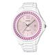 CASIO漾鑽女王簡潔時尚風指針日曆腕錶(LX-500H-4E)白X粉紅框40.6mm product thumbnail 2
