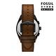 FOSSIL Everett 質紋沉穩雅仕三眼手錶 棕色真皮錶帶 42MM FS5798 product thumbnail 4