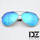 DZ 飛官焦點 抗UV 偏光太陽眼鏡墨鏡(銀框冰藍膜) product thumbnail 4