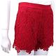 ERMANNO SCERVINO 紅色織花蕾絲短褲 product thumbnail 4