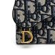 【DIOR 迪奧】 SADDLE LOTUS 馬鞍三折短夾(靛藍色) product thumbnail 6