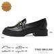 Tino Bellini 義大利進口牛皮馬銜釦厚底樂福鞋FZLO004A-黑 product thumbnail 3