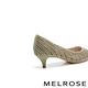 低跟鞋 MELROSE 自信亮麗純色晶鑽鏤空尖頭低跟鞋－綠 product thumbnail 4