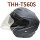 THH-T560S雙層遮陽鏡片3/4罩安全帽-平光黑-快 product thumbnail 2