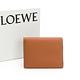 【LOEWE 羅威】 LOEWE 翻蓋釦式三折短夾 (棕) product thumbnail 3