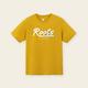 Roots男裝-繽紛花卉系列 漸層文字有機棉短袖T恤-蜂蜜金黃 product thumbnail 2