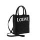 LOEWE 新款撞色 LOEWE 標誌Standard Tote酒椰葉手提/斜背包 (黑色) product thumbnail 2