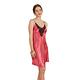 睡衣 彈力珍珠絲質 吊帶小洋裝 胭脂紅(R16010-8胭脂紅) 蕾妮塔塔 product thumbnail 2