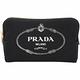 PRADA Canvas 三角狀丹寧帆布化妝包(黑色) product thumbnail 2