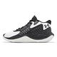 Under Armour 籃球鞋 JET 23 男鞋 黑 白 皮革 網布 緩衝 回彈 運動鞋 UA 3026634006 product thumbnail 2