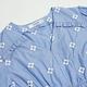 OUWEY歐薇 精緻花朵刺繡V領造型條紋純棉洋裝(藍)3213137006 product thumbnail 3