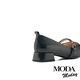 低跟鞋 MODA MODAY  簡約優雅繫帶牛皮方頭低跟鞋－黑 product thumbnail 4