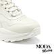 休閒鞋 MODA MODAY 街頭潮感層次牛皮厚底休閒鞋－白 product thumbnail 6