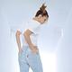 EDWIN 再生系列 CORE拼布 BOX LOGO短袖T恤-女-白色 product thumbnail 3