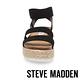 STEVE MADDEN-KIMMIE 休閒風格彈性交叉束帶麻編厚底涼鞋-黑色 product thumbnail 4