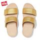 FitFlop MINA TEXTURED GLITZ SLIDES寬帶可調整式涼鞋-女(金鉑色) product thumbnail 4