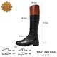 Tino Bellini 義大利進口質感牛皮撞色馬靴FWVV005(黑色) product thumbnail 2