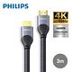 **買一送一**PHILIPS 飛利浦 HDMI 2.0 公對公 3m鋁合金影音傳輸線 SWV7030/10*2 product thumbnail 3