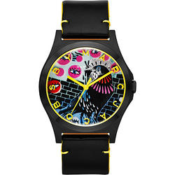 Marc Jacobs Holiday Henry 塗鴉藝術時尚腕錶-黑/40mm