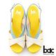 【bac】復古交叉配色線條厚底楔型涼鞋-米色 product thumbnail 4