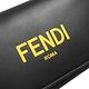 FENDI 經典文字牛皮翻蓋多卡長夾(黑/黃) product thumbnail 5