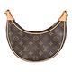 LV M81098 Loop花紋LOGO雙背帶設計Monogram帆布鍊帶手及斜背彎月包(咖啡) product thumbnail 3