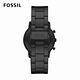 FOSSIL Minimalist Chrono 新雅仕三眼計時手錶 黑色不鏽鋼鍊帶 42MM FS5848 product thumbnail 3