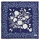 Nina Ricci 手繪風花朵混綿方型絲巾-深藍色 product thumbnail 2