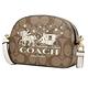 COACH Mini Serena 經典C LOGO馬車印花拉鍊斜背包(駝/白) product thumbnail 4