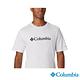 Columbia 哥倫比亞 男款- logo短袖上衣-白色 UJE15860WT / S22 product thumbnail 4