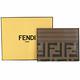 FENDI  FF 配色小牛皮浮雕萬用卡片夾(棕色) product thumbnail 6