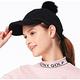 【Lynx Golf】女款日本進口布料花紋造型遮陽時尚毛球帽馬球帽可調節式球帽-黑色 product thumbnail 5