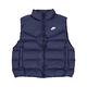 Nike 背心 NSW Windrunner 女款 藍 白 保暖 羽絨 立領 拉鍊口袋 外套 風衣 夾克 FZ1104-451 product thumbnail 2