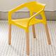 STYLE 格調 4入組-歐風方形靠背設計實木椅腳休閒椅餐椅 product thumbnail 2