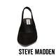 STEVE MADDEN-SLINGBACK 麂皮尖頭繞踝粗跟高跟女鞋-黑色 product thumbnail 4