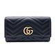 Gucci GG Marmont絎縫紋牛皮金屬雙G logo長夾(443436-黑) product thumbnail 2