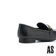 (換季出清美鞋)低跟鞋 AS 質感時髦水鑽鏈條造型全真皮低跟鞋－黑 product thumbnail 4