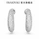 SWAROVSKI 施華洛世奇 Luna 水滴形耳環 月亮, 白色, 鍍白金色 product thumbnail 4