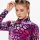 【Lynx Golf】女款義大利進口豹紋花色長袖POLO衫-紫色 product thumbnail 4