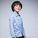 Mini Jule 童裝-襯衫 滿版大小星星單口袋長袖襯衫(藍) product thumbnail 2