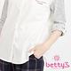 betty’s貝蒂思　造型手臂條紋口袋寬鬆襯衫(米白) product thumbnail 6