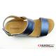 HEAVENLYFEET英國舒適品牌寬版包覆素色皮革厚底涼鞋-VICKY2(藍) product thumbnail 4